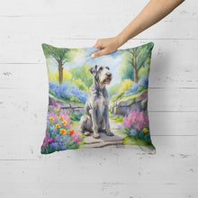 Load image into Gallery viewer, Irish Wolfhound Spring Path Throw Pillow