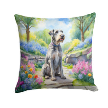 Load image into Gallery viewer, Irish Wolfhound Spring Path Throw Pillow