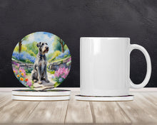 Load image into Gallery viewer, Irish Wolfhound Spring Path Large Sandstone Coasters Pack of 4
