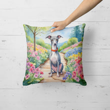 Load image into Gallery viewer, Italian Greyhound Spring Path Throw Pillow