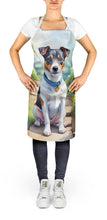 Load image into Gallery viewer, Jack Russell Terrier Spring Path Apron – Artist-Designed Kitchen, BBQ &amp; Craft Apron