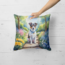 Load image into Gallery viewer, Jack Russell Terrier Spring Path Throw Pillow