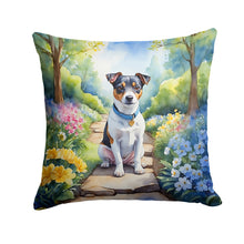 Load image into Gallery viewer, Jack Russell Terrier Spring Path Throw Pillow