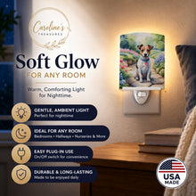 Load image into Gallery viewer, Jack Russell Terrier Spring Path Ceramic Night Light Compact, UL-Certified, Ideal for Bedroom, Bathroom, Nursery, Hallway, Kitchen, 6x4x3, Multicolor