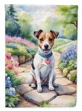 Load image into Gallery viewer, Jack Russell Terrier Spring Path Garden Flag  – Dog-Themed Floral Outdoor Decor