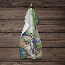 Load image into Gallery viewer, Jack Russell Terrier Spring Path Kitchen Towel