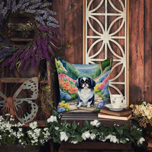 Load image into Gallery viewer, Japanese Chin Spring Path Throw Pillow