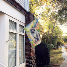 Load image into Gallery viewer, Keeshond Spring Path House Flag