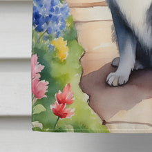 Load image into Gallery viewer, Keeshond Spring Path House Flag