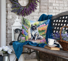Load image into Gallery viewer, Keeshond Spring Path Throw Pillow