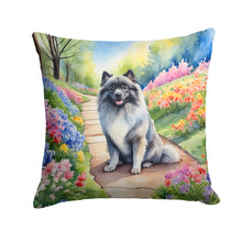 Load image into Gallery viewer, Keeshond Spring Path Throw Pillow