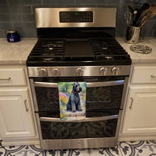 Load image into Gallery viewer, Kerry Blue Terrier Spring Path Kitchen Towel