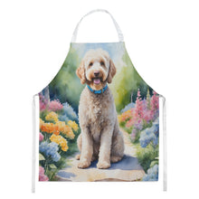 Load image into Gallery viewer, Labradoodle Spring Path Apron – Artist-Designed Kitchen, BBQ &amp; Craft Apron