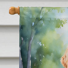 Load image into Gallery viewer, Labradoodle Spring Path House Flag