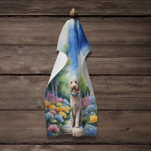 Load image into Gallery viewer, Labradoodle Spring Path Kitchen Towel