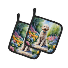 Load image into Gallery viewer, Labradoodle Spring Path Pot Holders - Set of 2 Decorative Kitchen Helpers | Made in the USA