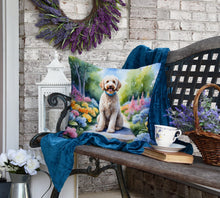 Load image into Gallery viewer, Labradoodle Spring Path Throw Pillow