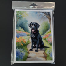 Load image into Gallery viewer, Labrador Retriever Spring Path Greeting Cards - Blank Note Cards – 8-Pack of Artist-Designed Cards with Envelopes
