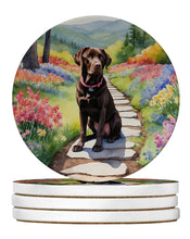 Load image into Gallery viewer, Labrador Retriever Spring Path Large Sandstone Coasters Pack of 4