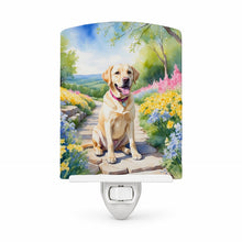 Load image into Gallery viewer, Labrador Retriever Spring Path Ceramic Night Light Compact, UL-Certified, Ideal for Bedroom, Bathroom, Nursery, Hallway, Kitchen, 6x4x3, Multicolor
