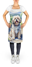 Load image into Gallery viewer, Lhasa Apso Spring Path Apron – Artist-Designed Kitchen, BBQ &amp; Craft Apron