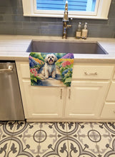 Load image into Gallery viewer, Lhasa Apso Spring Path Kitchen Towel