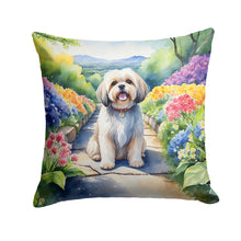 Load image into Gallery viewer, Lhasa Apso Spring Path Throw Pillow