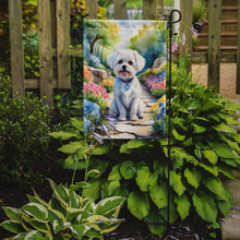 Load image into Gallery viewer, Maltese Spring Path Garden Flag  – Dog-Themed Floral Outdoor Decor