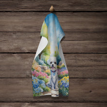 Load image into Gallery viewer, Maltese Spring Path Kitchen Towel