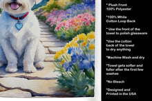 Load image into Gallery viewer, Maltese Spring Path Kitchen Towel