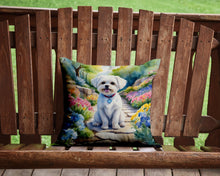 Load image into Gallery viewer, Maltese Spring Path Throw Pillow - 14x14 Decorative Pillow – Art for Your Home &amp; Patio