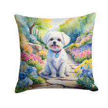 Load image into Gallery viewer, Maltese Spring Path Throw Pillow