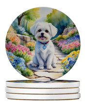 Load image into Gallery viewer, Maltese Spring Path Large Sandstone Coasters Pack of 4