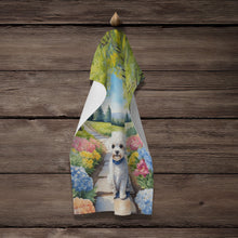 Load image into Gallery viewer, Maltipoo Spring Path Kitchen Towel