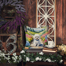 Load image into Gallery viewer, Maltipoo Spring Path Throw Pillow