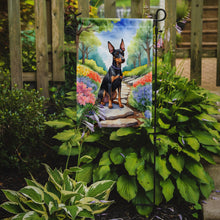 Load image into Gallery viewer, Manchester Terrier Spring Path Garden Flag  – Dog-Themed Floral Outdoor Decor