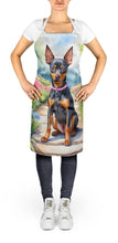 Load image into Gallery viewer, Miniature Pinscher Spring Path Apron – Artist-Designed Kitchen, BBQ &amp; Craft Apron
