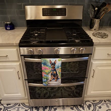 Load image into Gallery viewer, Miniature Pinscher Spring Path Kitchen Towel