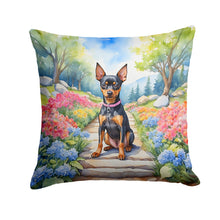 Load image into Gallery viewer, Miniature Pinscher Spring Path Throw Pillow