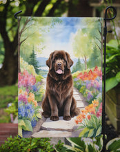 Load image into Gallery viewer, Newfoundland Spring Path Garden Flag  – Dog-Themed Floral Outdoor Decor