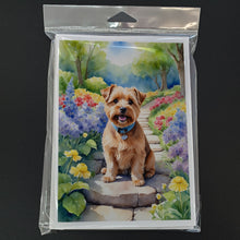 Load image into Gallery viewer, Norfolk Terrier Spring Path Greeting Cards - Blank Note Cards – 8-Pack of Artist-Designed Cards with Envelopes