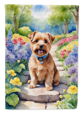 Load image into Gallery viewer, Norfolk Terrier Spring Path Garden Flag  – Dog-Themed Floral Outdoor Decor