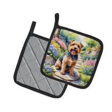 Load image into Gallery viewer, Norfolk Terrier Spring Path Pot Holders - Set of 2 Decorative Kitchen Helpers | Made in the USA