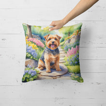 Load image into Gallery viewer, Norfolk Terrier Spring Path Throw Pillow