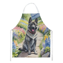 Load image into Gallery viewer, Norwegian Elkhound Spring Path Apron – Artist-Designed Kitchen, BBQ &amp; Craft Apron