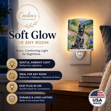 Load image into Gallery viewer, Norwegian Elkhound Spring Path Ceramic Night Light Compact, UL-Certified, Ideal for Bedroom, Bathroom, Nursery, Hallway, Kitchen, 6x4x3, Multicolor