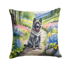Load image into Gallery viewer, Norwegian Elkhound Spring Path Throw Pillow