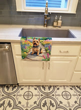 Load image into Gallery viewer, Norwich Terrier Spring Path Kitchen Towel