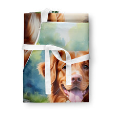 Load image into Gallery viewer, Nova Scotia Duck Tolling Retriever Spring Path Apron – Artist-Designed Kitchen, BBQ &amp; Craft Apron