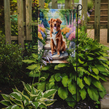 Load image into Gallery viewer, Nova Scotia Duck Tolling Retriever Spring Path Garden Flag  – Dog-Themed Floral Outdoor Decor